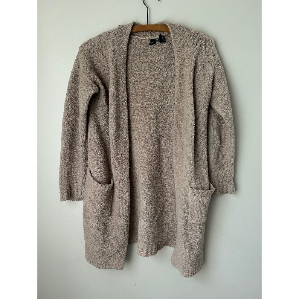Soft Knit Cardigan Duster Sweater, Open Front, Neutral Cozy Loungewear‎